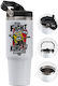 Koupakoupa Minions Let's Fight With Kung Fu Sounds Kids Water Bottle Stainless Steel with Straw Non Spill Coffee 890ml