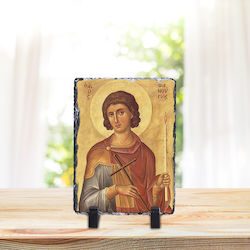 Stone Saint Phanourios - 15x20cm Rectangular - Matte