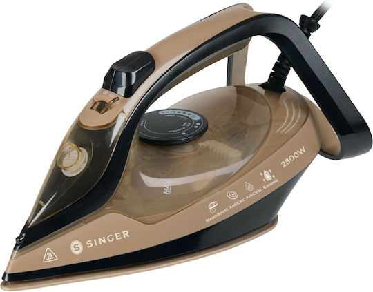 Singer Steam Iron 2800W with Ceramic Plate and Continuous Steam Supply 30g/min