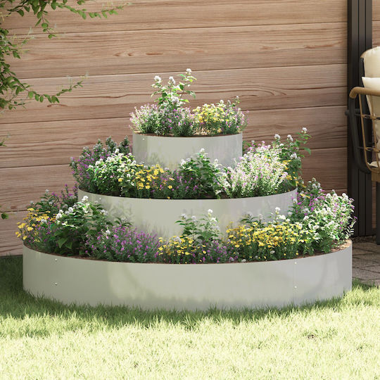 vidaXL Pot Metallic Silver 120x120cm.