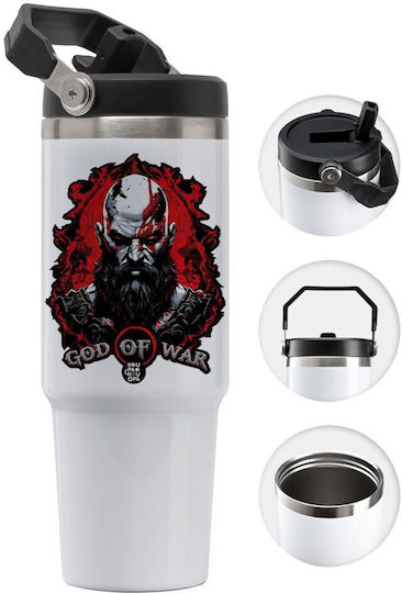 Koupakoupa God Of War Μπουκάλι Θερμός Ανοξείδωτο 890ml Καφέ