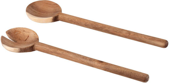 Estia Wooden Serving Utensil Set Beige Allure 2pcs