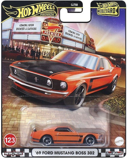Hot Wheels Premium Ford Mustang Αυτοκινητάκι Boulevard '69 Ford Mustang Boss 302 1:64 για 3+ Ετών