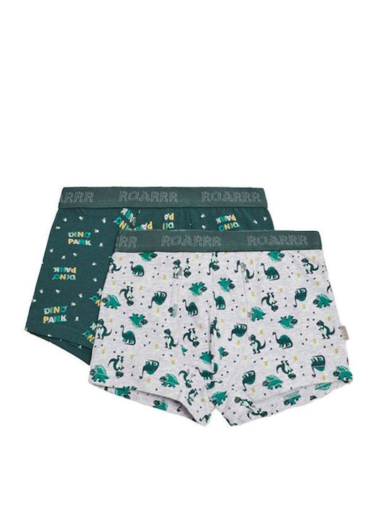 Ysabel Mora Set of Kids' Boxers Green-grey 2pcs
