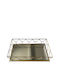 Galifas Metallic Rectangular Decorative Tray with Mirror 35.5x20.5x5.5cm