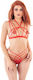 Red Sexy Lingerie Sets Ms-s0194 By Meseduce