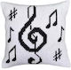 Complete Pillow Kit The Notes Smyrna Canvas Embroidery 35cm X 35cm 1pc
