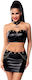Black Wetlook Set 18286 By Saresia