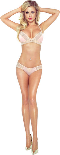 Pfirsich Ecru Une Illusion Set von Provocative Gold Lingerie