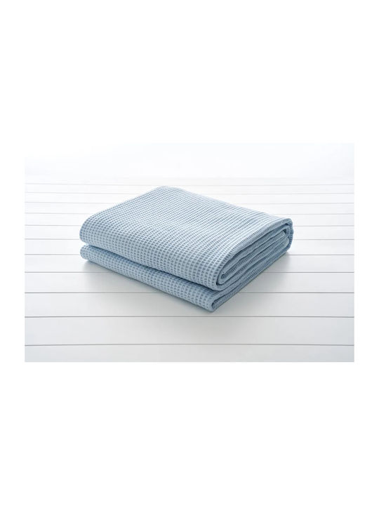 Vesta Home Piqué Decke Übergröße 230x250cm Blau