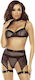 6pcs Black Fishnet Set By Provocative