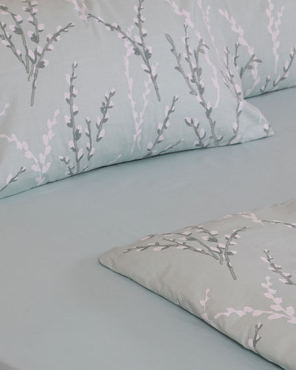 Sunshine Cotton Feelings 2054 Pillowcase Set with Envelope Cover Aqua 50x70cm.