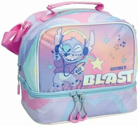 Gim Stitch Σχολικό Ισοθερμικό Τσαντάκι Φαγητού Ώμου 4.4lt Πολύχρωμο Lilo & Stitch 20x15x21cm