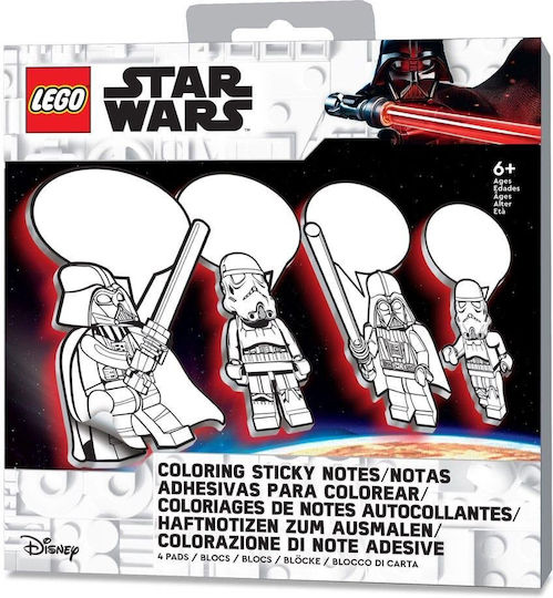 Lego Star Wars Sticky Notes Set Pen Darth Vader