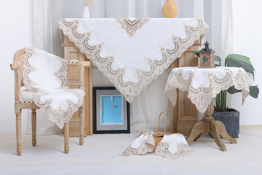Liolios Home Ράνερ Pls-7b027 με Κέντημα Lt Coffee 40x160εκ.
