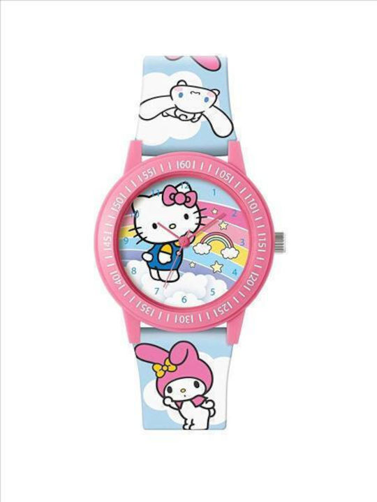 Disney Kids Analog Watch Hello Kitty & Friends with Rubber/Plastic Strap Multicolour