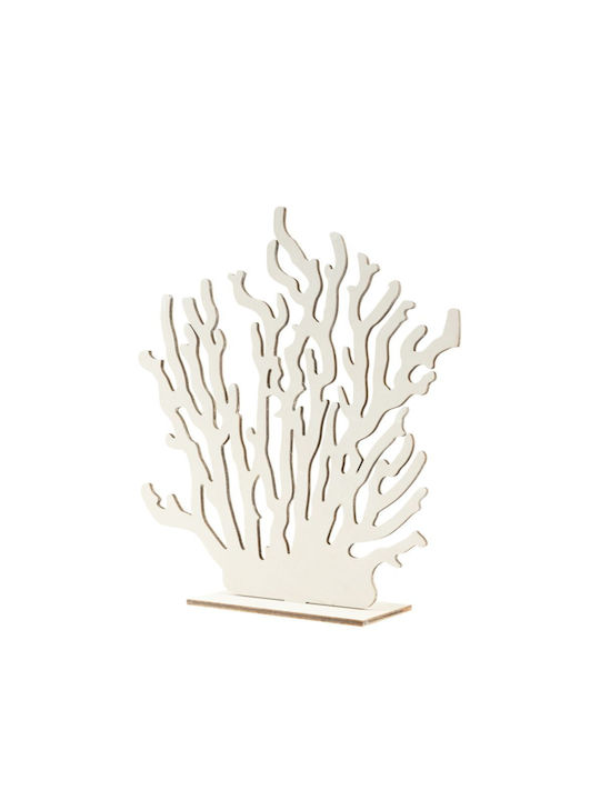 Decorative White Wooden Coral Base 50x7x51cm 157.003.0097.02