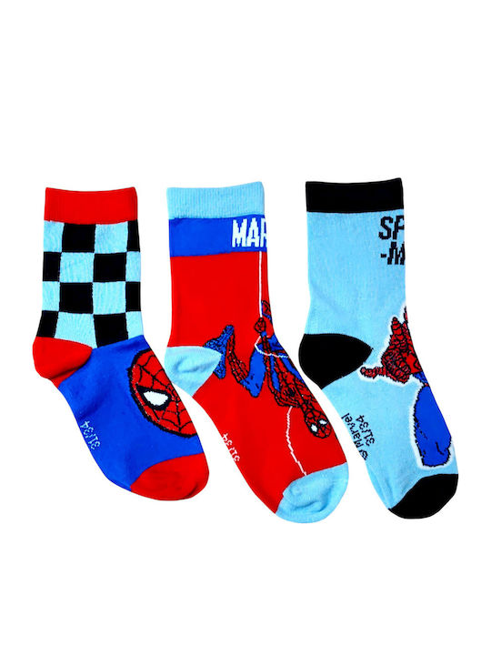Disney Kids' Socks Spiderman Red 3 Pairs