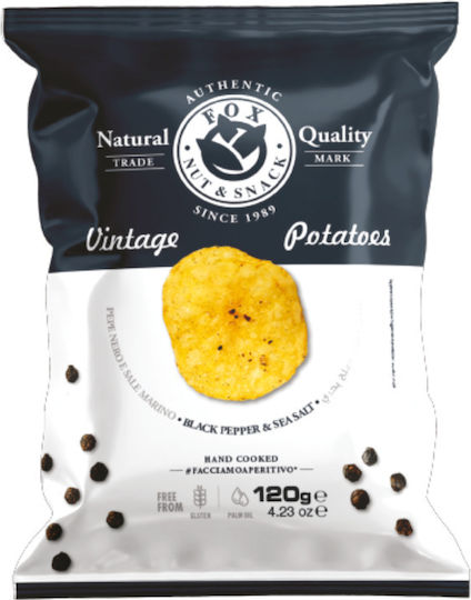 Vintage Potatoes Fox Μαυρο Πιπερι & Αλατι 120gr