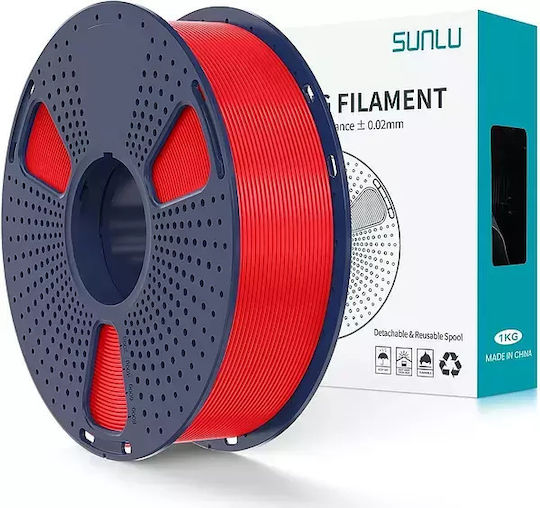 Sunlu PLA+ 2.0 3D Принтер Филамент 1.75mm Червен 1бр (Макарa)