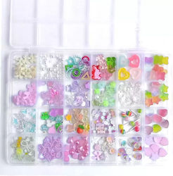 Wd Nageldeko-Charms 3D-Nageldekorationen Set 24 Verschiedene Designs