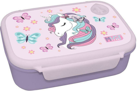 Diakakis Plastic Kids' Food Container Unicorns 0.8lt Lilac x x 6cm