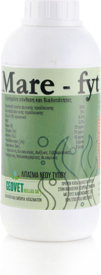 Geovet Mare Fyt Organic Fertilizer Seaweed Nitrogen, Amino acids, Magnesium 1lt