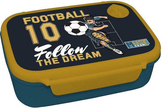 Diakakis Plastik Kinder Lebensmittelbehälter Fußball 0.8Es Gelb 18 x 13 x 6cm