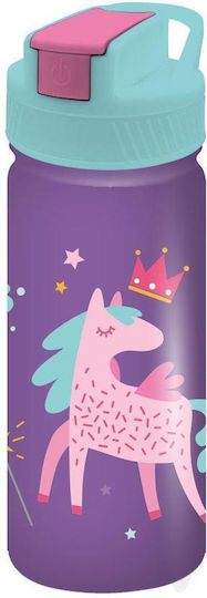 Must Team Stainless Steel Kids Water Bottle Unicorns with Straw Crown 450ml