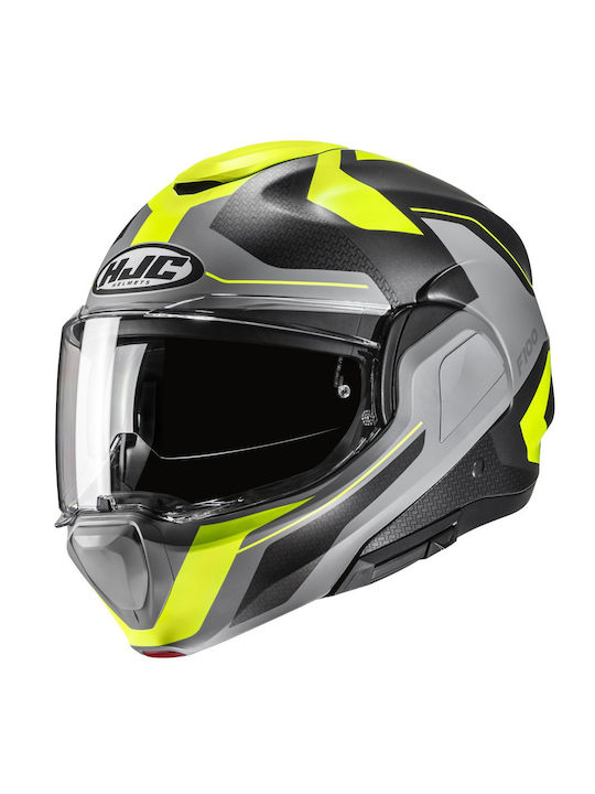 HJC F100 BIOS MC3HSF Titanium Fluo Motorcycle H...