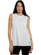Women's Athletic Blouse Sleeveless White
