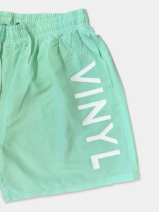 Vinyl Art Clothing Ανδρικό Μαγιό Σορτς Mint Green