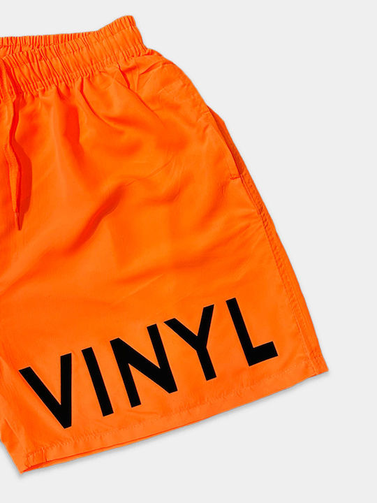 Vinyl Art Clothing Ανδρικό Μαγιό Σορτς Πορτοκαλί