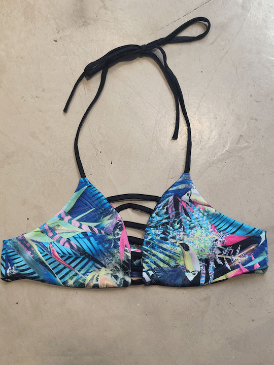 Triangle Bikini Top Tucan Blue