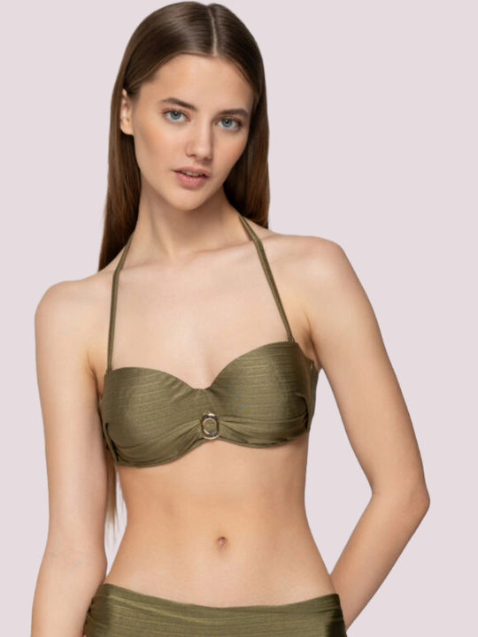Luna Padded Strapless Bikini with Detachable & ...