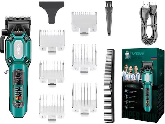 VGR Set Rechargeable Hair Clipper Green V-600