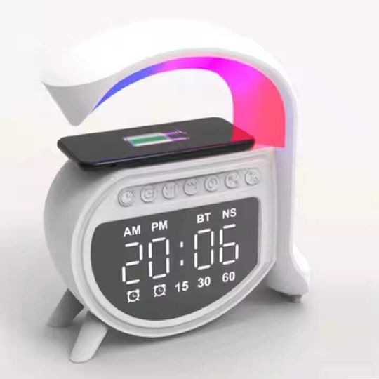 Bluetooth Speaker Wireless Charging Station 15w Rgb Led Lamp 4 In 1 Andowl 5a Pro