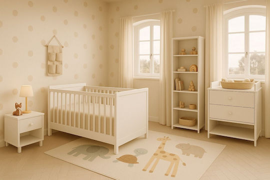 Asterias Bebe Πολυμορφική Κούνια Irida Λευκή