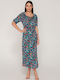 Luna Women's Maxi Dress Beachwear Blue