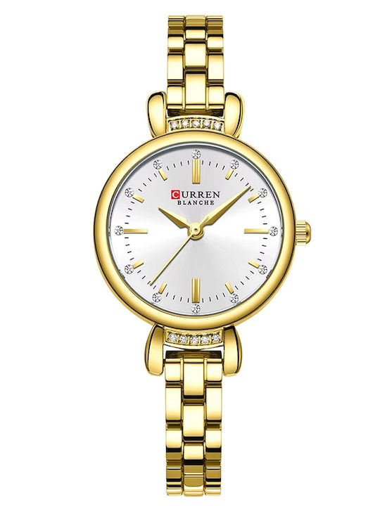 Curren Women's Watch with Gold Metal Bracelet