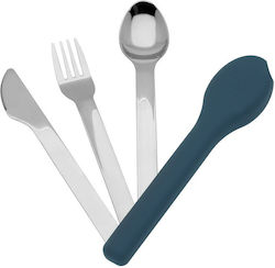 Σετ Ανοξείδωτα Μαχαιροπίρουνα Θήκη Ecolife Dusty Blue Cutlery Set
