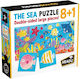 Headu Puzzle cu 8+1 Animale Marine Piese Mari Imprimate pe Ambele Fețe