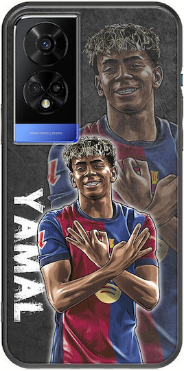 Football Stars Lamine Yamal Tcl 50 5g Black TPU Black Silicone