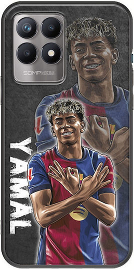 Football Stars Lamine Yamal Realme 8i Black TPU Black Silicone