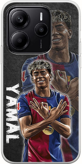 Football Stars Lamine Yamal Xiaomi Redmi Note 14 5g Flexible TPU Transparent Silicone