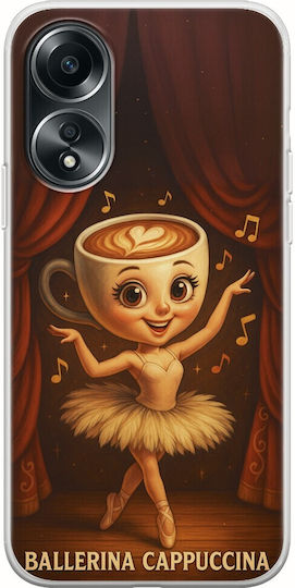 Brainrot Ballerina Cappuccina Oppo A78 4g TPU Flexibil Silicon Transparent