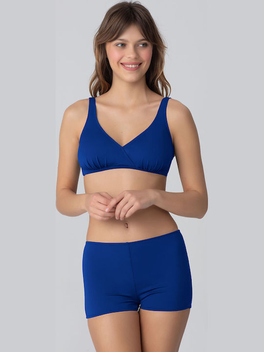 Underwire Bikini Set Top & Shorts Bottom Royal Blue