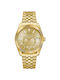 Guess Jaden Men's Watch 42mm Battery with Gold Metal Bracelet