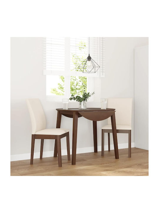 Dining Room Wooden Chair Coffee 48.5x49x90cm 2pcs