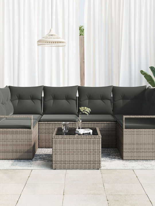 Garten- und Outdoor-Möbelsets Wohnbereich 7 Stü...